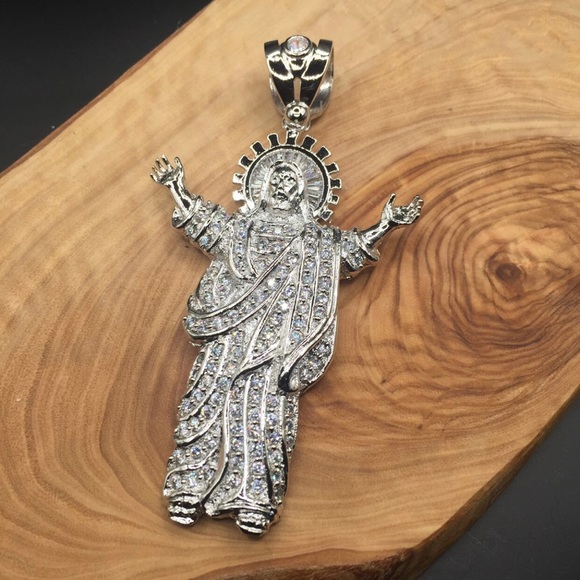 Jesus Pendant (Sterling silver and cubic zirconia) - Picture 4 of 8